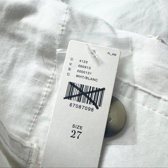 NWT Anthropologie Colette Linen Cropped Wide Leg Pants Maeve Magic Cream 27 - Picture 3 of 12